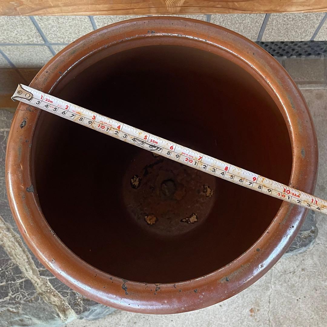 常滑焼 久松 陶器 壺 甕【昭和レトロ】山野草鉢 植木鉢 プランターカバー