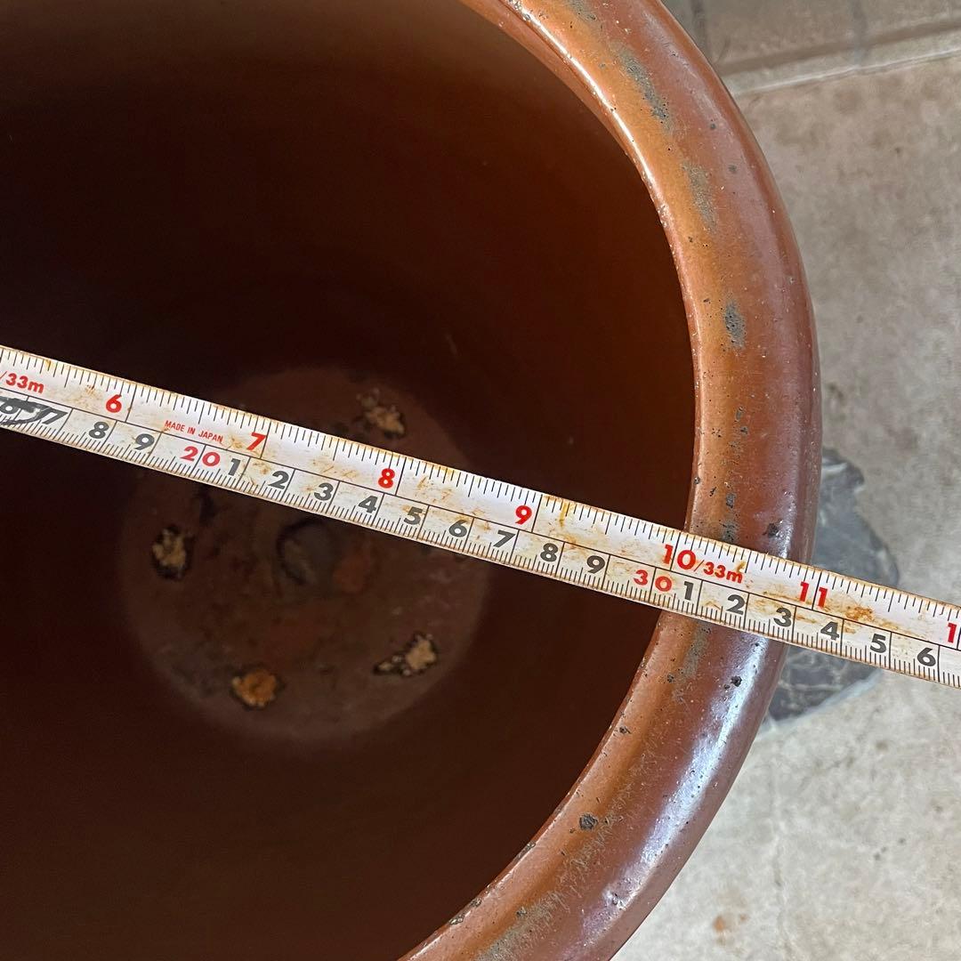 常滑焼 久松 陶器 壺 甕【昭和レトロ】山野草鉢 植木鉢 プランターカバー