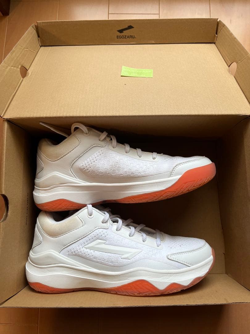 EGOZARU EGOBRAZE 白×オレンジ　25.5cm