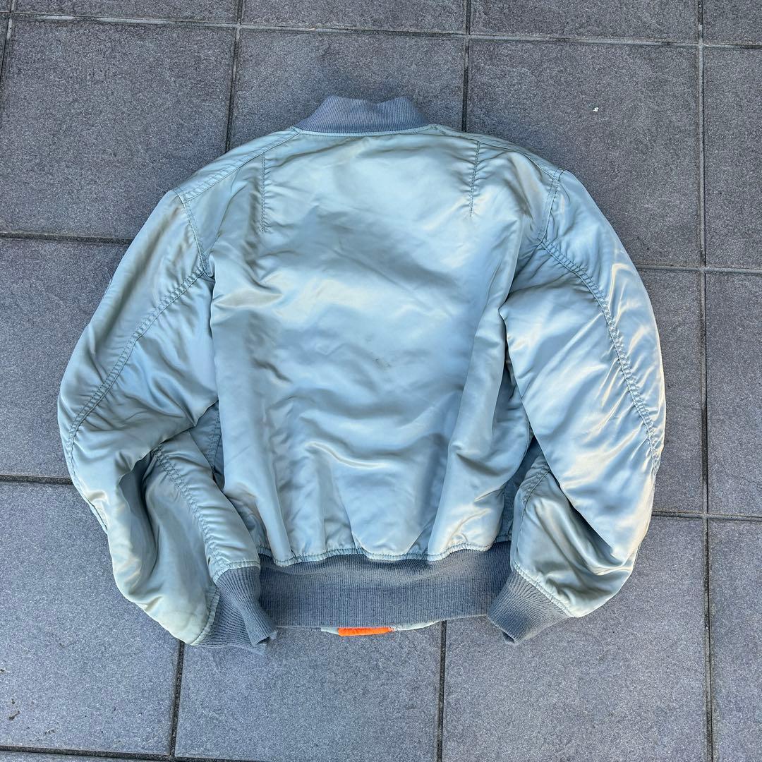 アルファ　ALPHA MA-1 USA 短丈 シルバー