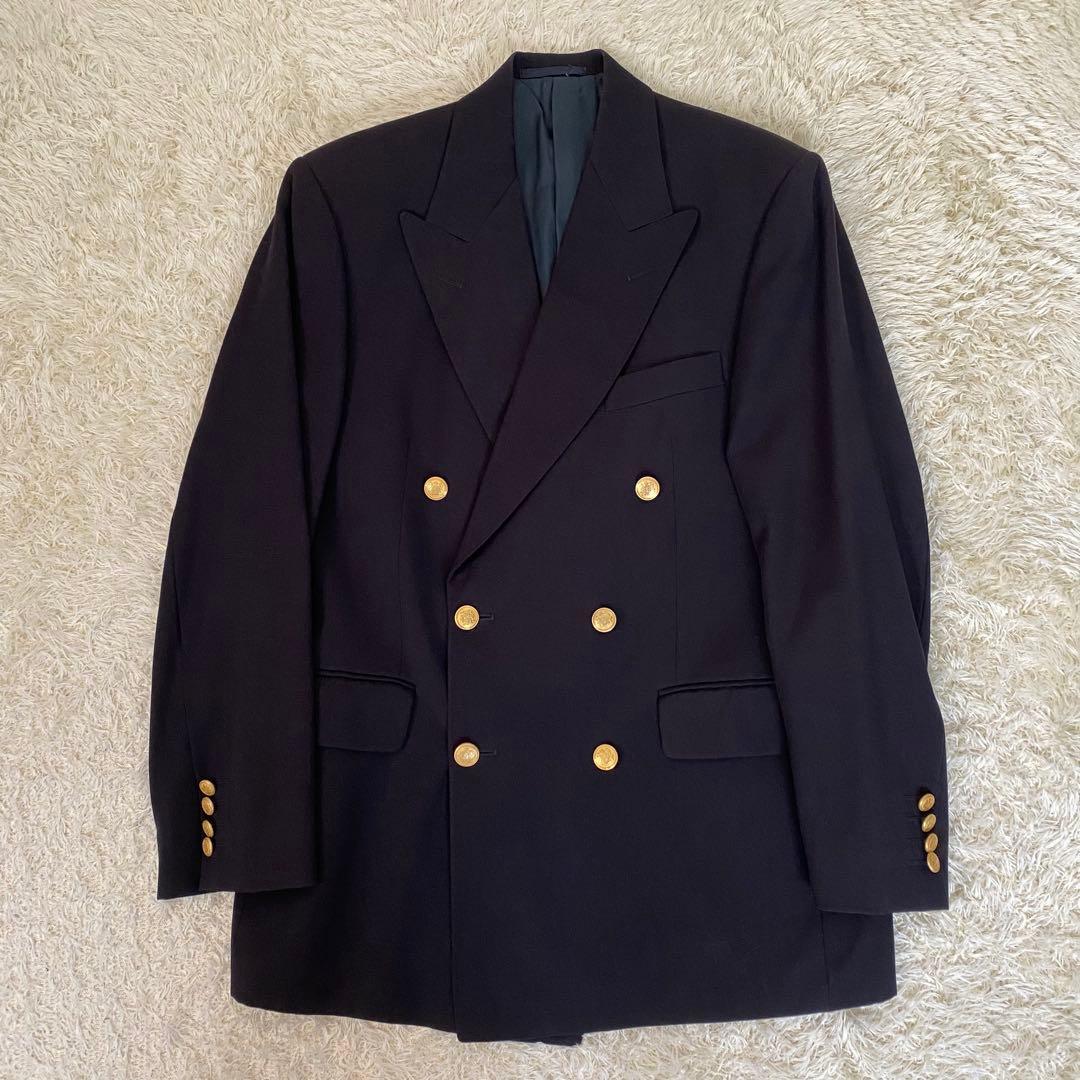 美品】アクアスキュータム 紺ブレ ダブル 金ボタン 38(S) ユニセックス