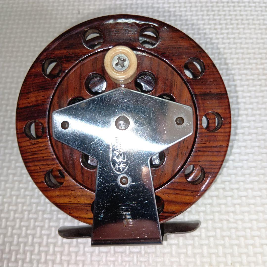 重利 リール 黒柿 86ミリ ベアリングなし 高価