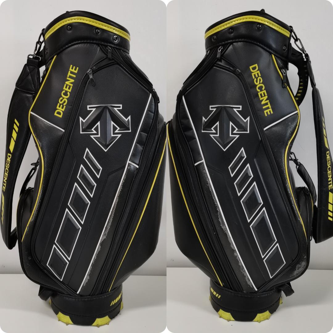 DESCENTE デサント 9.5型 大型 キャディバッグ ゴルフバッグ 黒