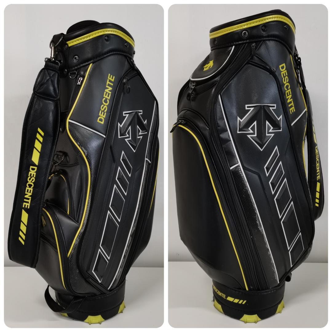 DESCENTE デサント 9.5型 大型 キャディバッグ ゴルフバッグ 黒