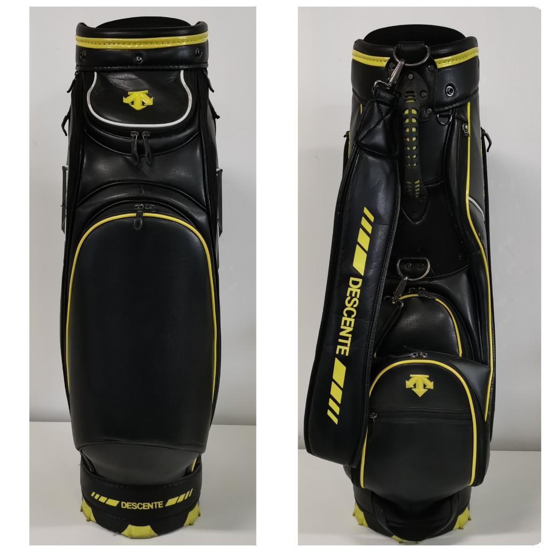 DESCENTE デサント 9.5型 大型 キャディバッグ ゴルフバッグ 黒