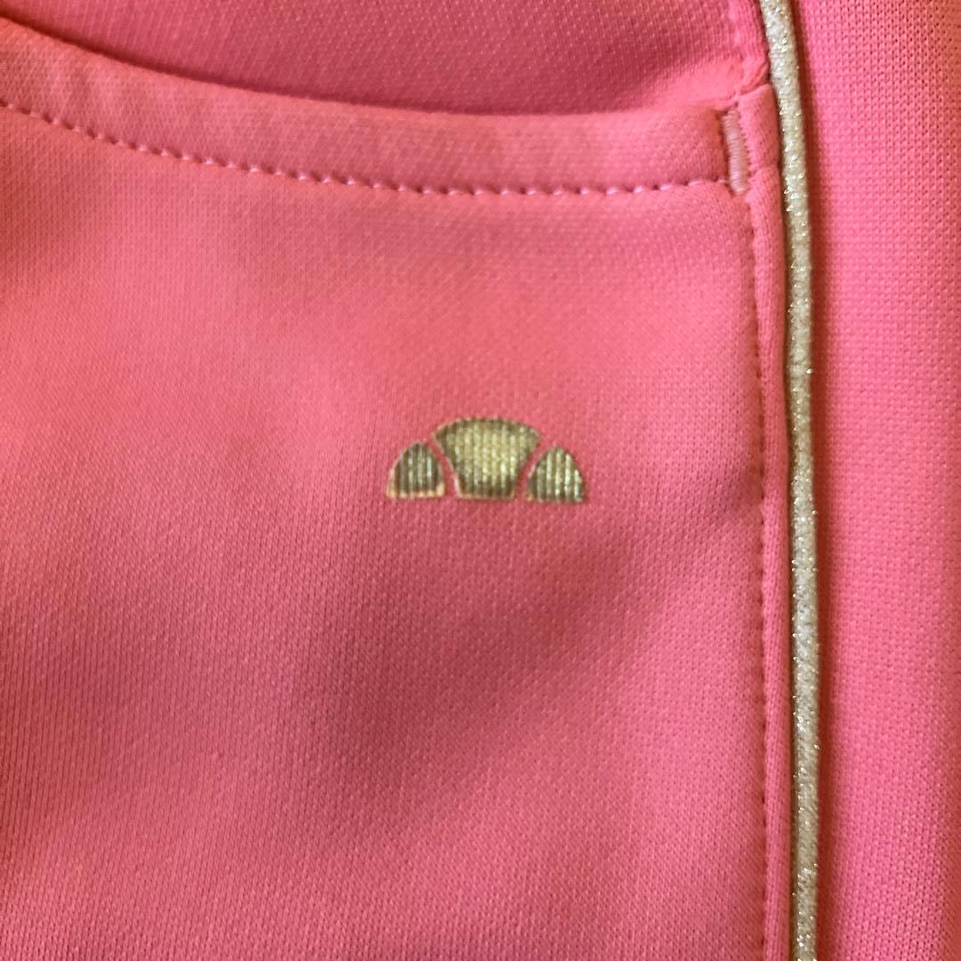 ELLESSE ジャージセットアップ ピンク パンツバックロゴ刺繍