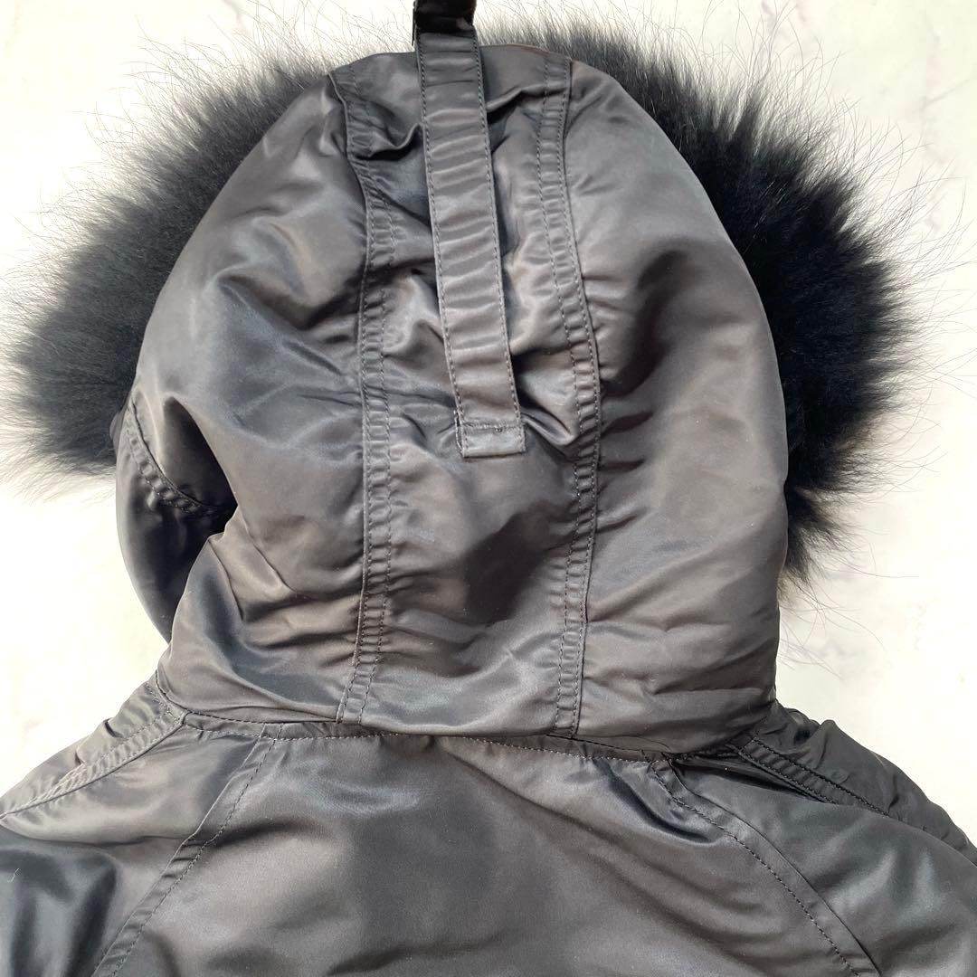 アルファインダストリーズ N-3B ファー ボア ジャケット S ブラック