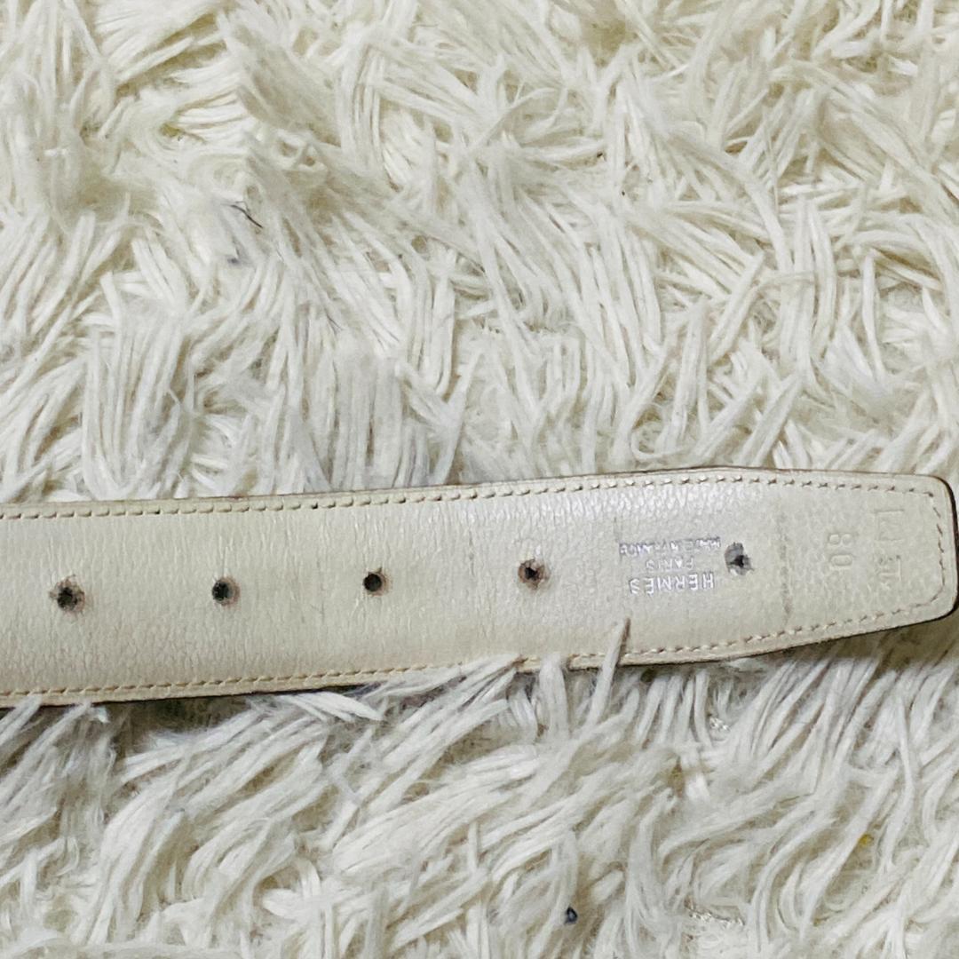 HERMES エルメス コンスタンス リバーシブルベルト 80 シルバー レザー