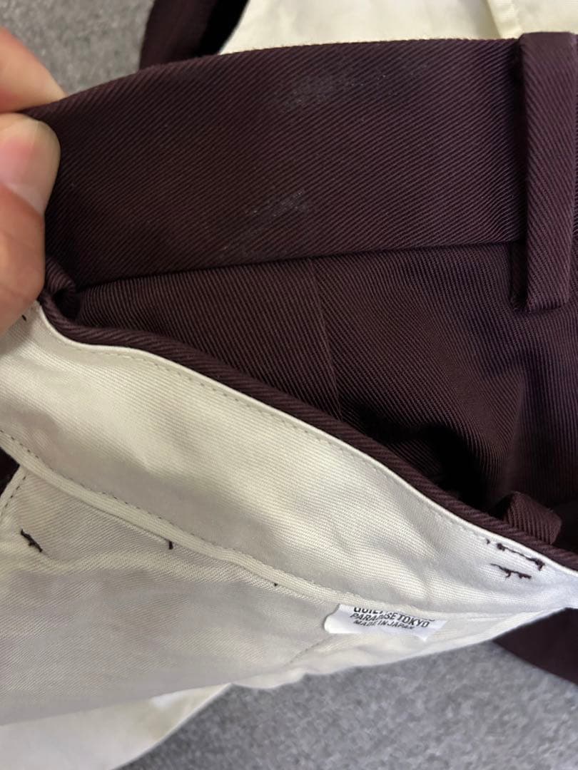 パンツ 25aw wackomaria double plaeted chino M