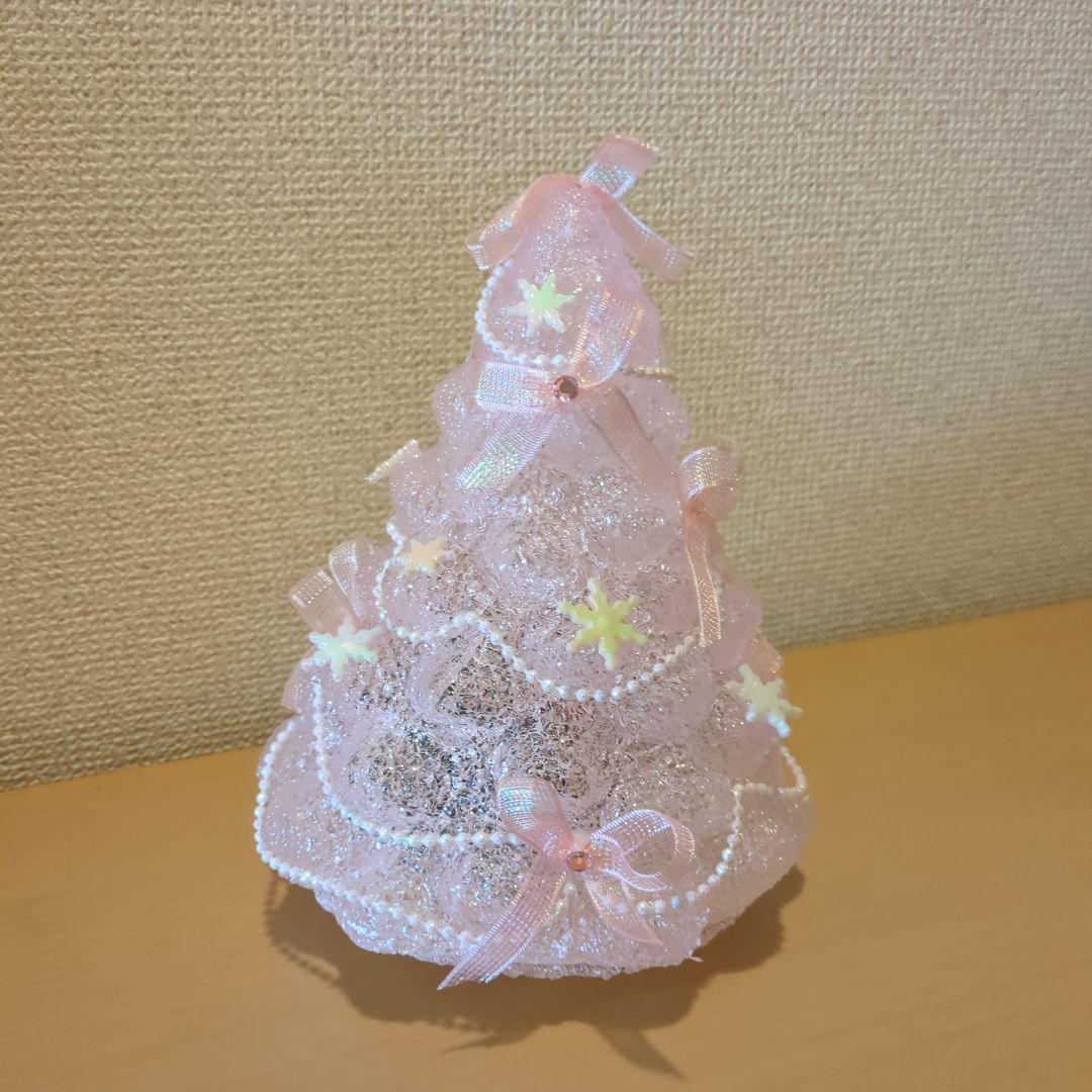 サンリオ ハローキティライト付きクリスマス クリアツリー ピンク