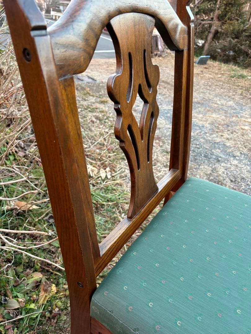 三越ブルージュ/カントリーハウス　ダイニングチェア③ヴィンテージ　オーク材