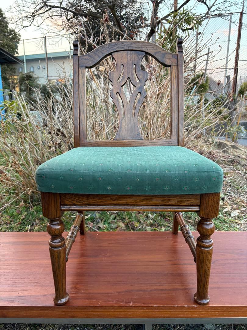 三越ブルージュ/カントリーハウス　ダイニングチェア③ヴィンテージ　オーク材