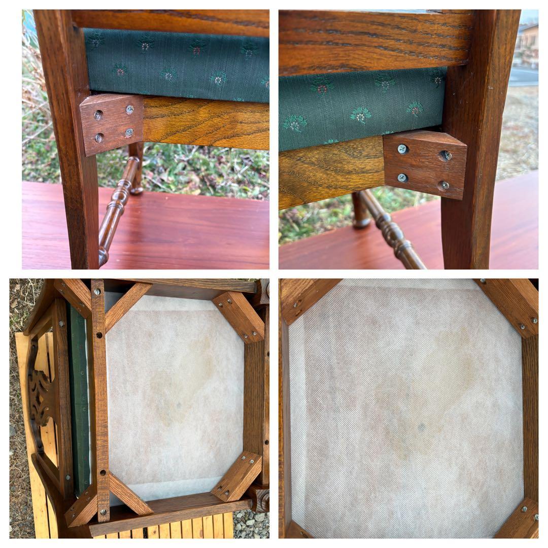 三越ブルージュ/カントリーハウス　ダイニングチェア③ヴィンテージ　オーク材