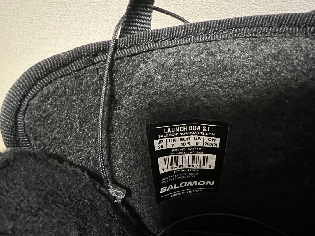 SALOMON スノーボードブーツ 黒/水色