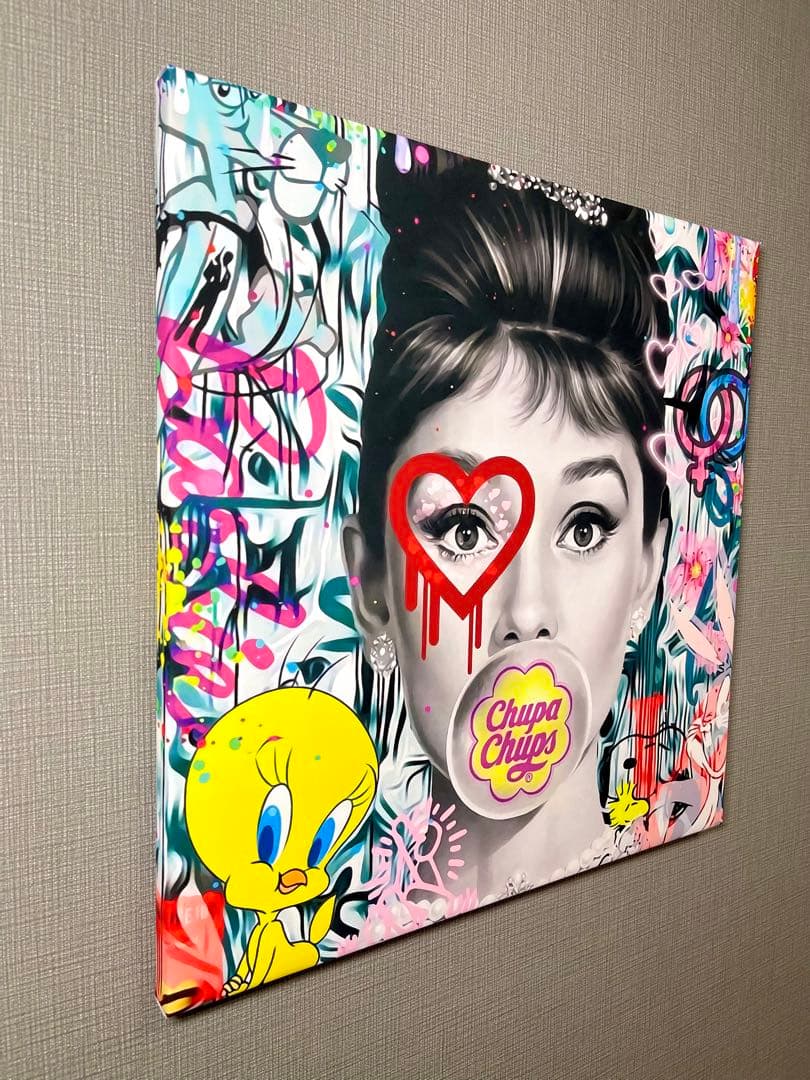 木枠付きキャンバスアート♡オードリーヘプバーン バンクシー マリリン