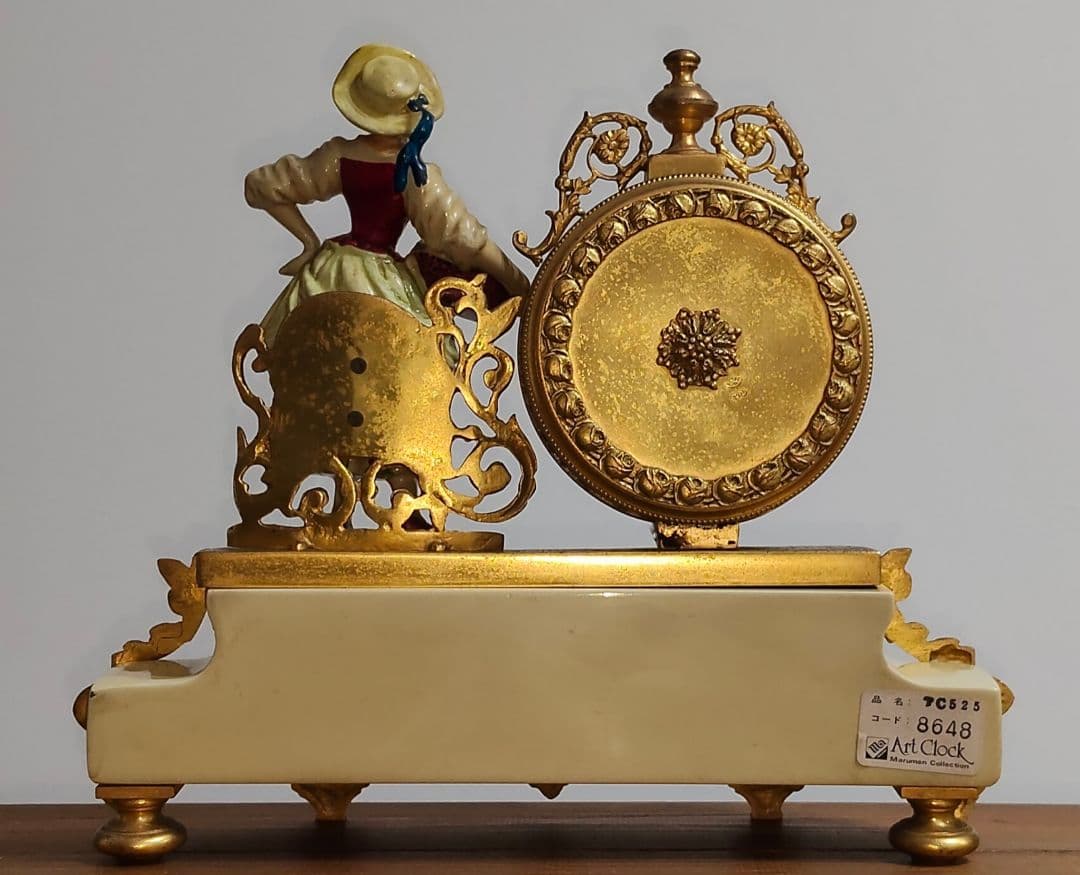 機械式 アートクロック アンティーク 置時計 4.7kg ヨーロピアン 訳有