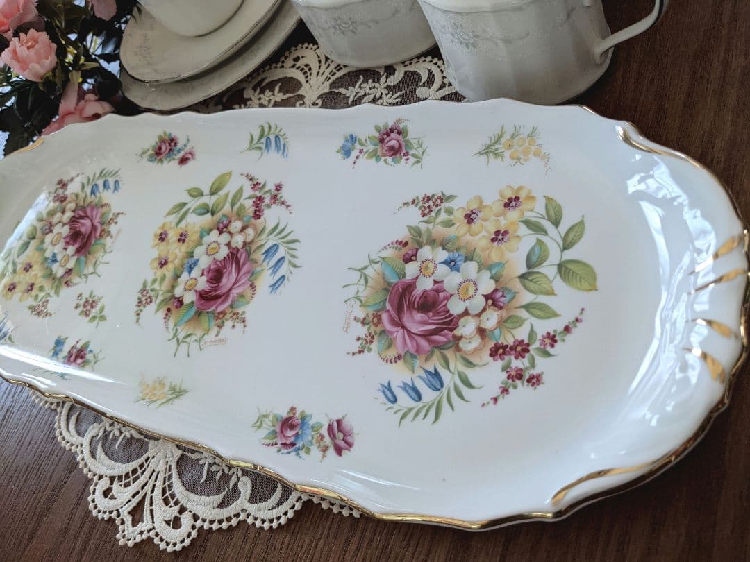 お値下げ✾ハマースレイ 英国王室御用達 希少ロングプレート✾ - メルカリ