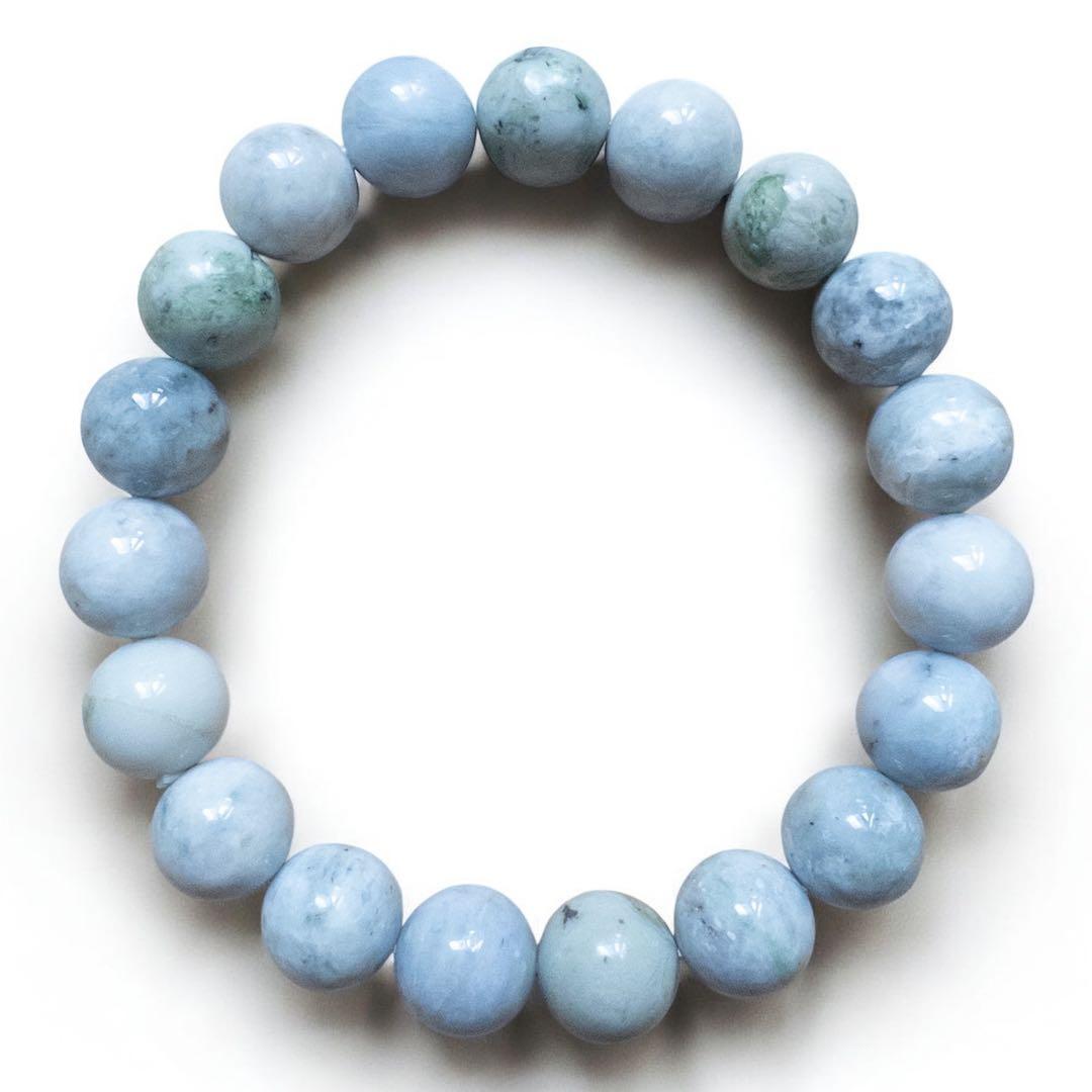 No.724✨天然石✨糸魚川翡翠のブレスレット 約10.5mm 丸玉