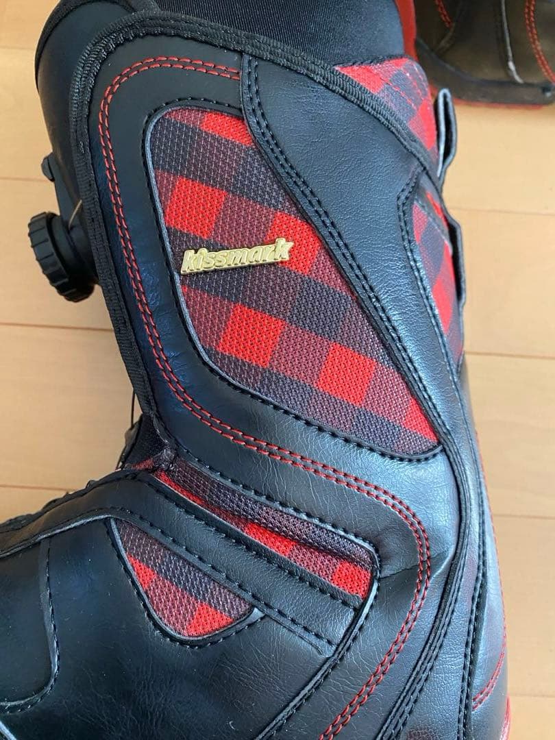 kissmark スノーボードブーツ US6.0 JPN23.0 チェック　赤