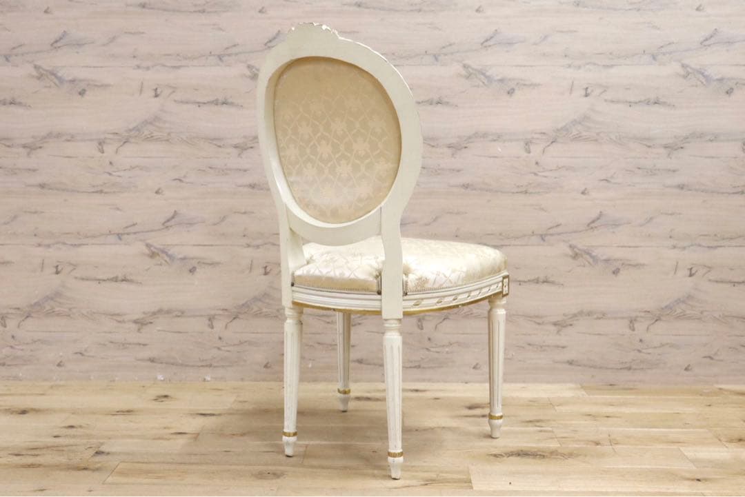 GMIK102F○イタリア製 アンティーク ダイニングチェア アームレスチェ