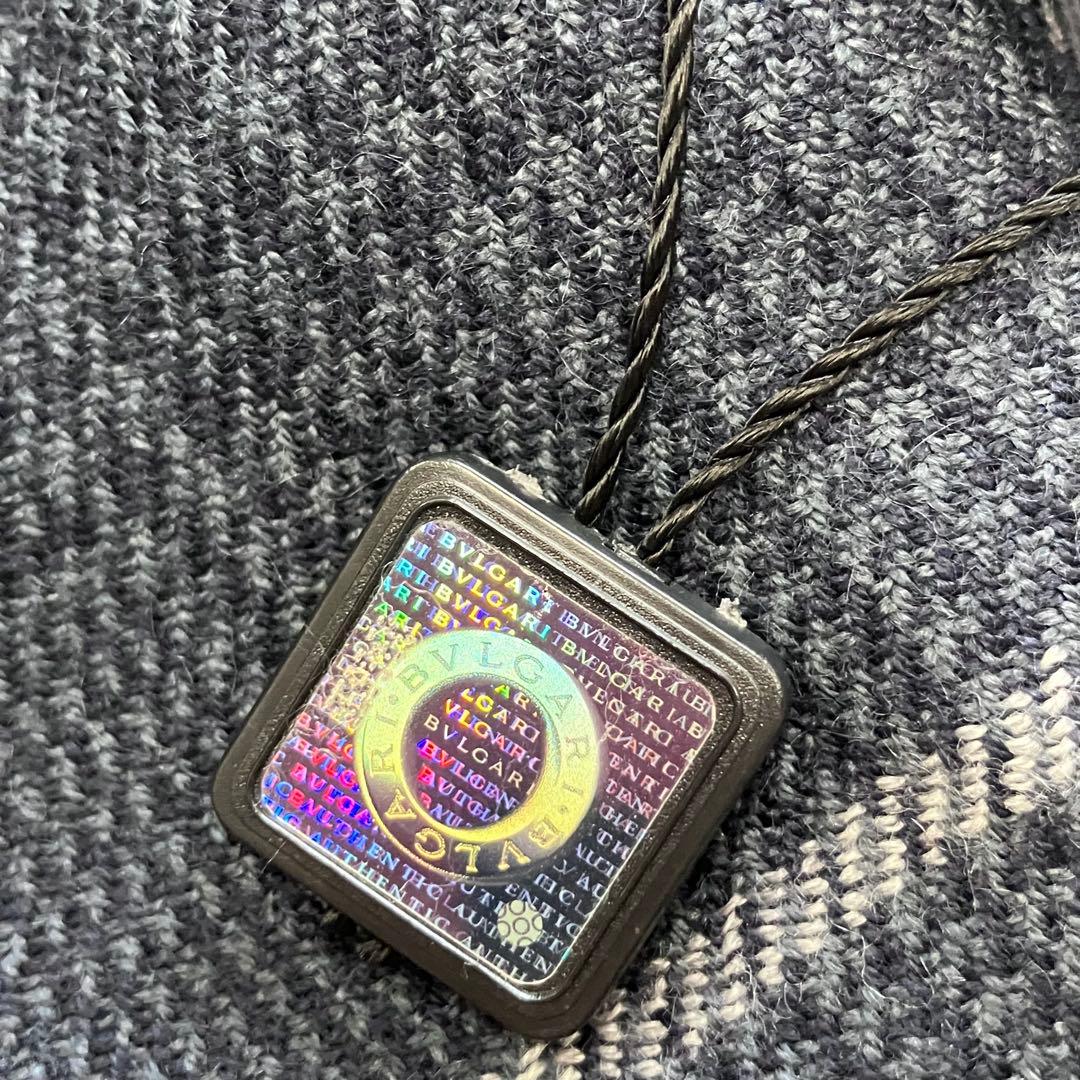 小次郎美品 BVLGARI カシミア100% 大判ストール チェック