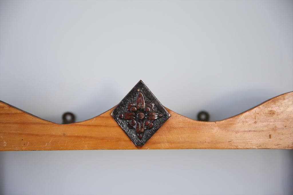 イギリスアンティーク木製ウォールシェルフ/壁掛けラック/飾り棚(91