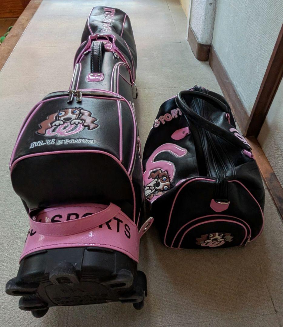 ミエコウエサコ キャディバッグ(キャスター)&ボストンバッグセット