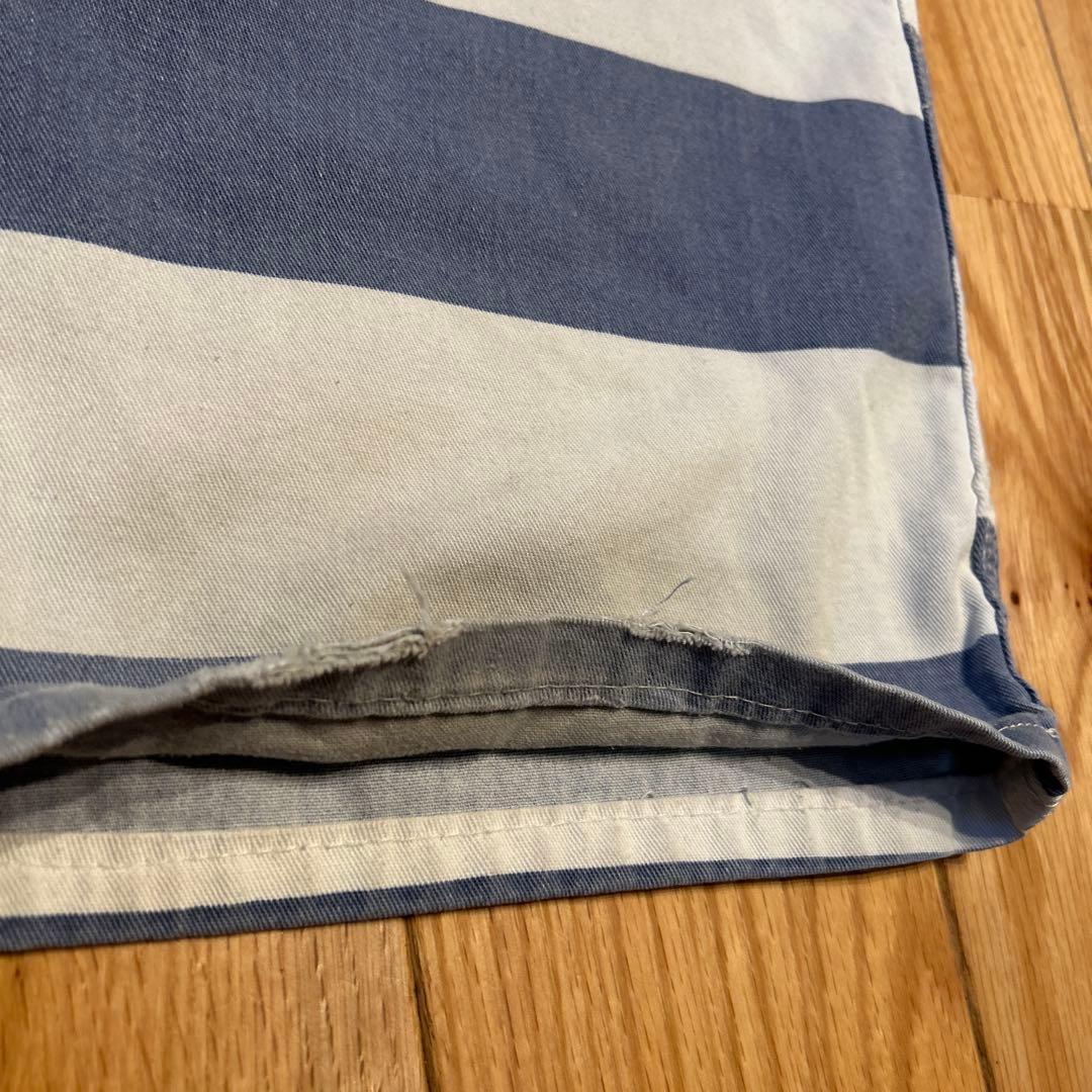 80s ビンテージプリズナーパンツ　prisoner jail 囚人服　ネイビー