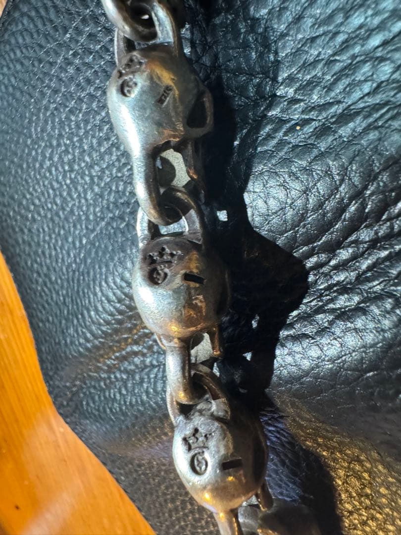 《生前！1997年頃購入》ガボール　7連スカルブレスレット　重さ143g