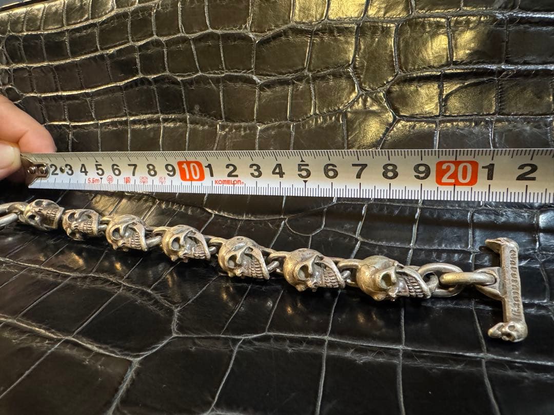 《生前！1997年頃購入》ガボール　7連スカルブレスレット　重さ143g