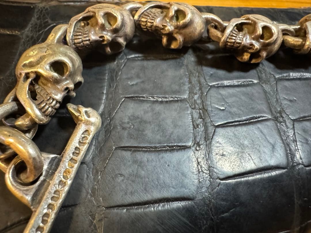 《生前！1997年頃購入》ガボール　7連スカルブレスレット　重さ143g