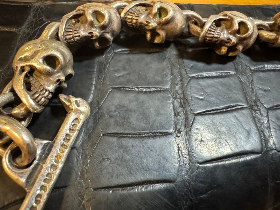 《生前！1997年頃購入》ガボール　7連スカルブレスレット　重さ143g