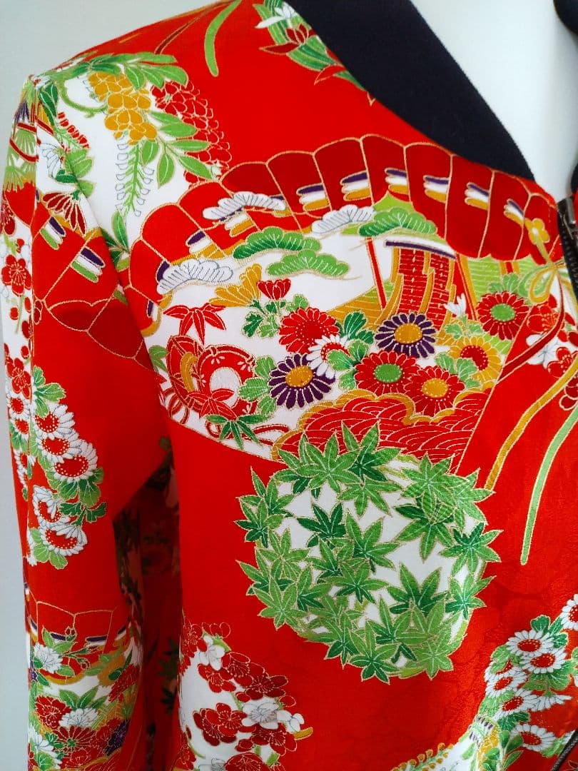 着物リメイク ブルゾン、スカジャン