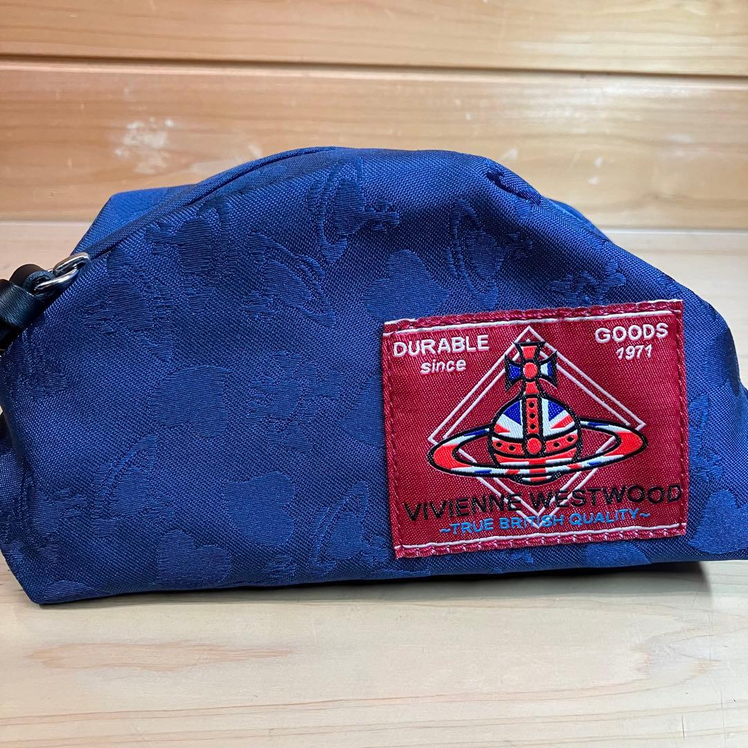 【美品】ヴィヴィアン・ウエストウッド タンブルド・オーブ・ジャカード ポーチ