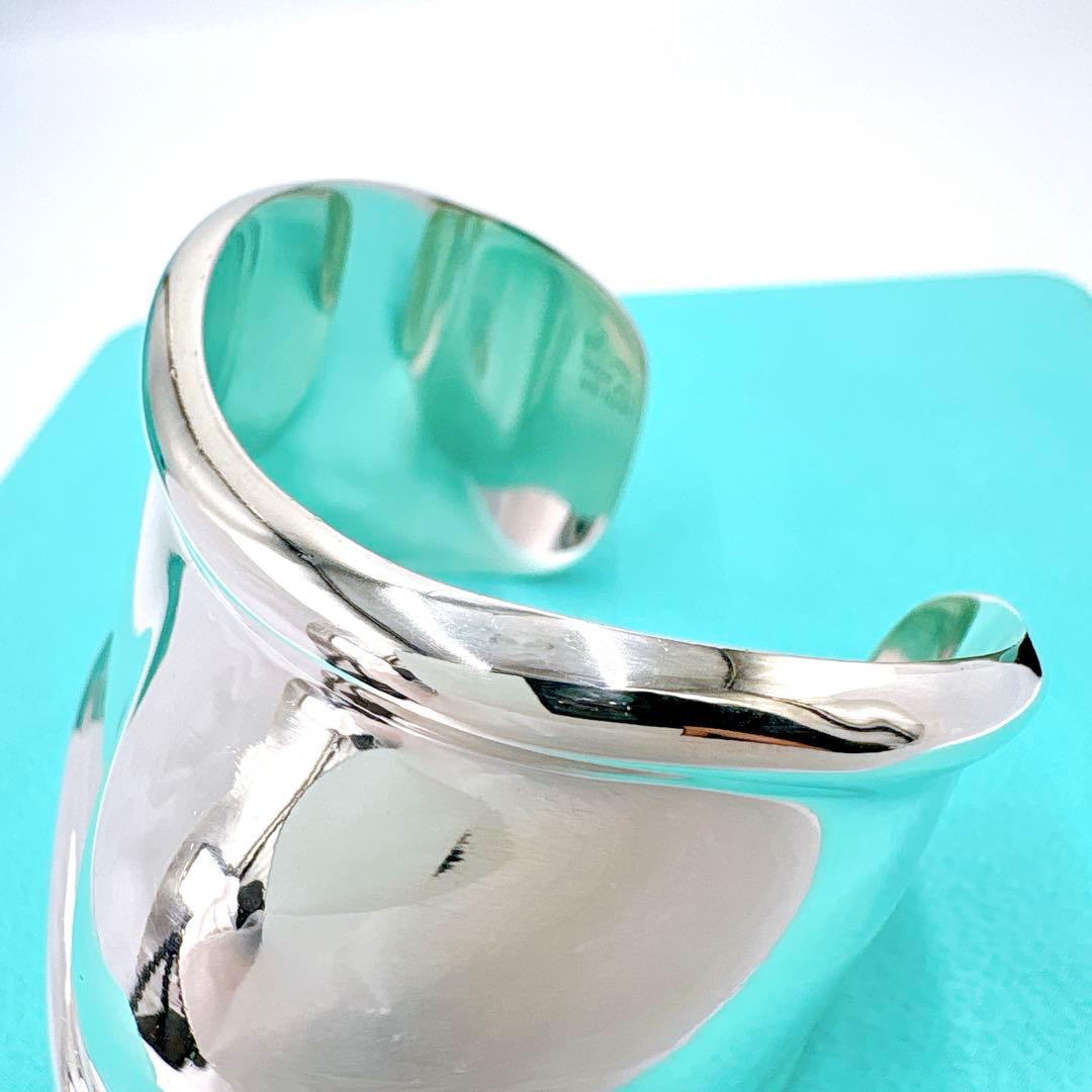 美品 ティファニー ボーンカフ スモール 左手用 バングル シルバー925