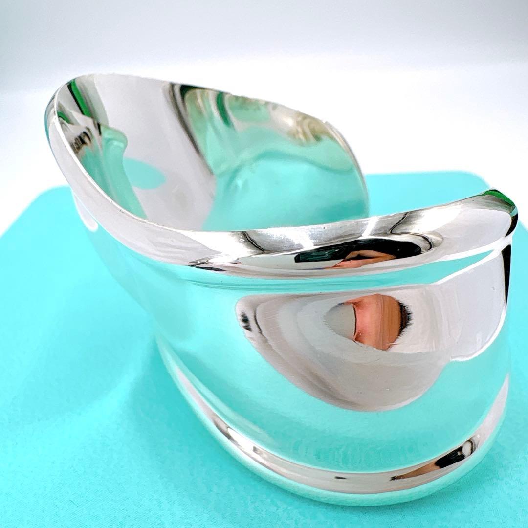 美品 ティファニー ボーンカフ スモール 左手用 バングル シルバー925