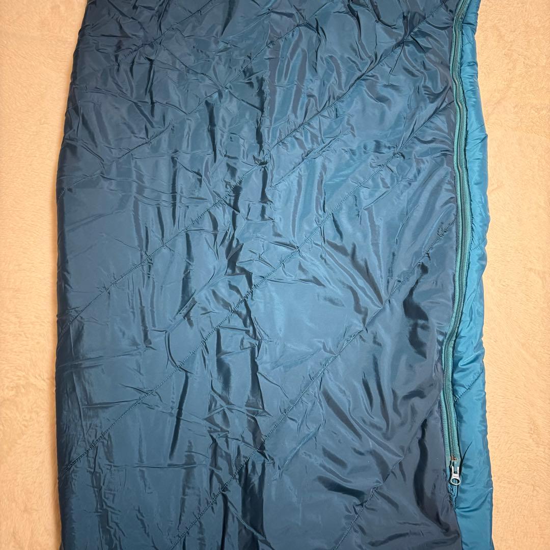 美品モンベル　スパイラルホロウバッグ＃3シュラフ寝袋バルサム　ブルーグリーン