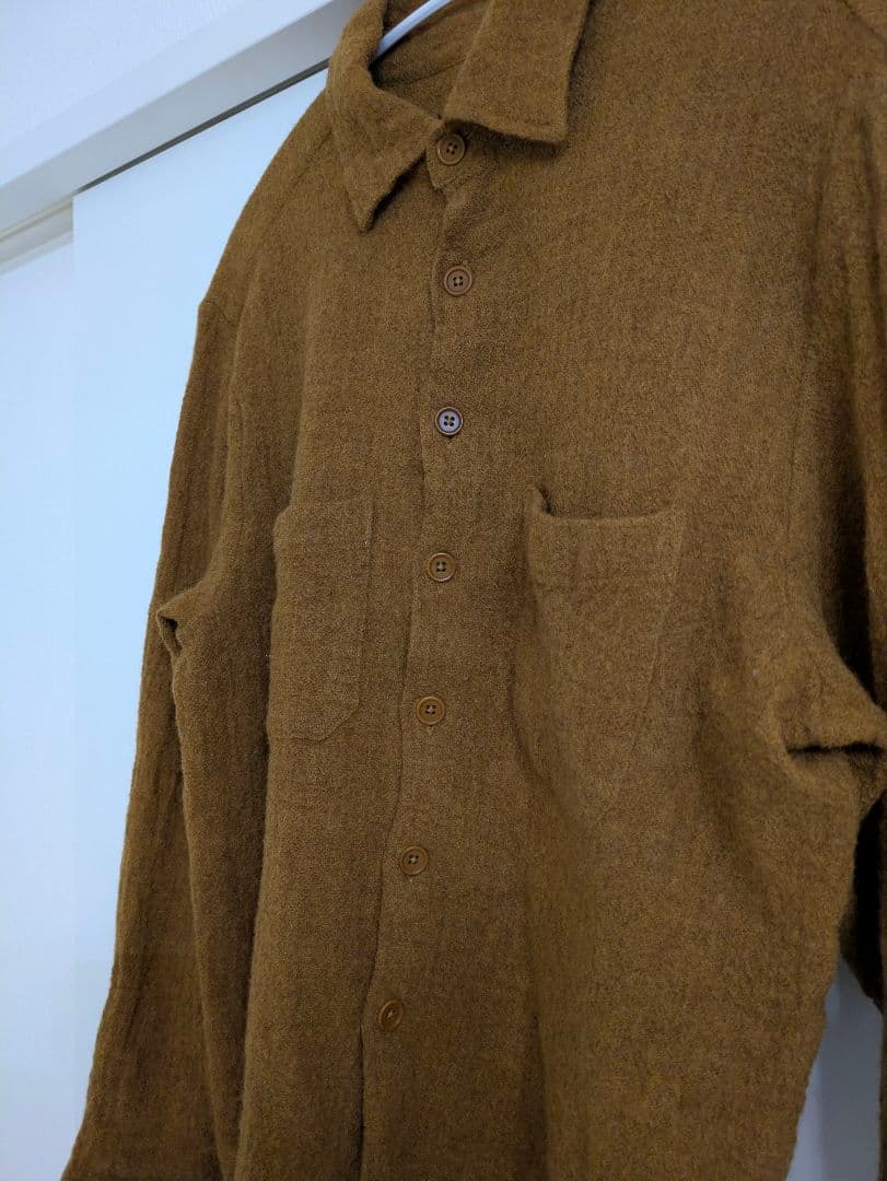 USA製 evan kinori ウール ガーゼ ワーク シャツ
