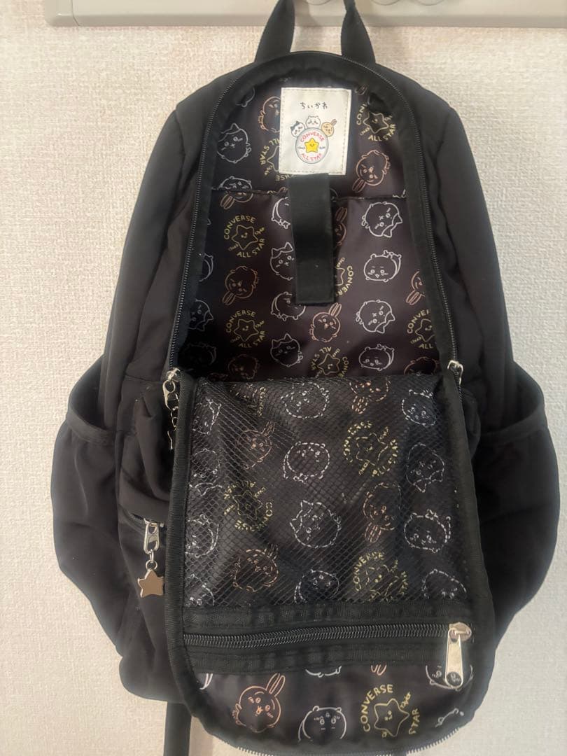 【希少】ちいかわ CONVERSE リュック バックパック　黒 ブラック