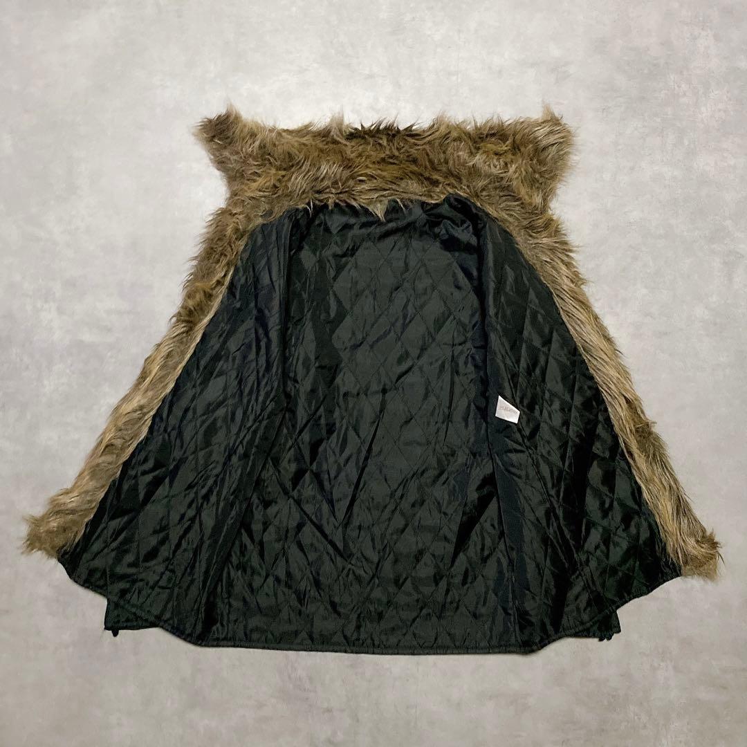 00s y2k A.S.M ファー付デニムジャケット 平成ギャル男 グランジ M