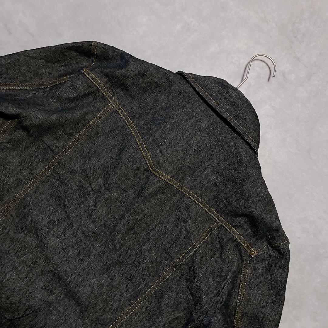 00s y2k A.S.M ファー付デニムジャケット 平成ギャル男 グランジ M