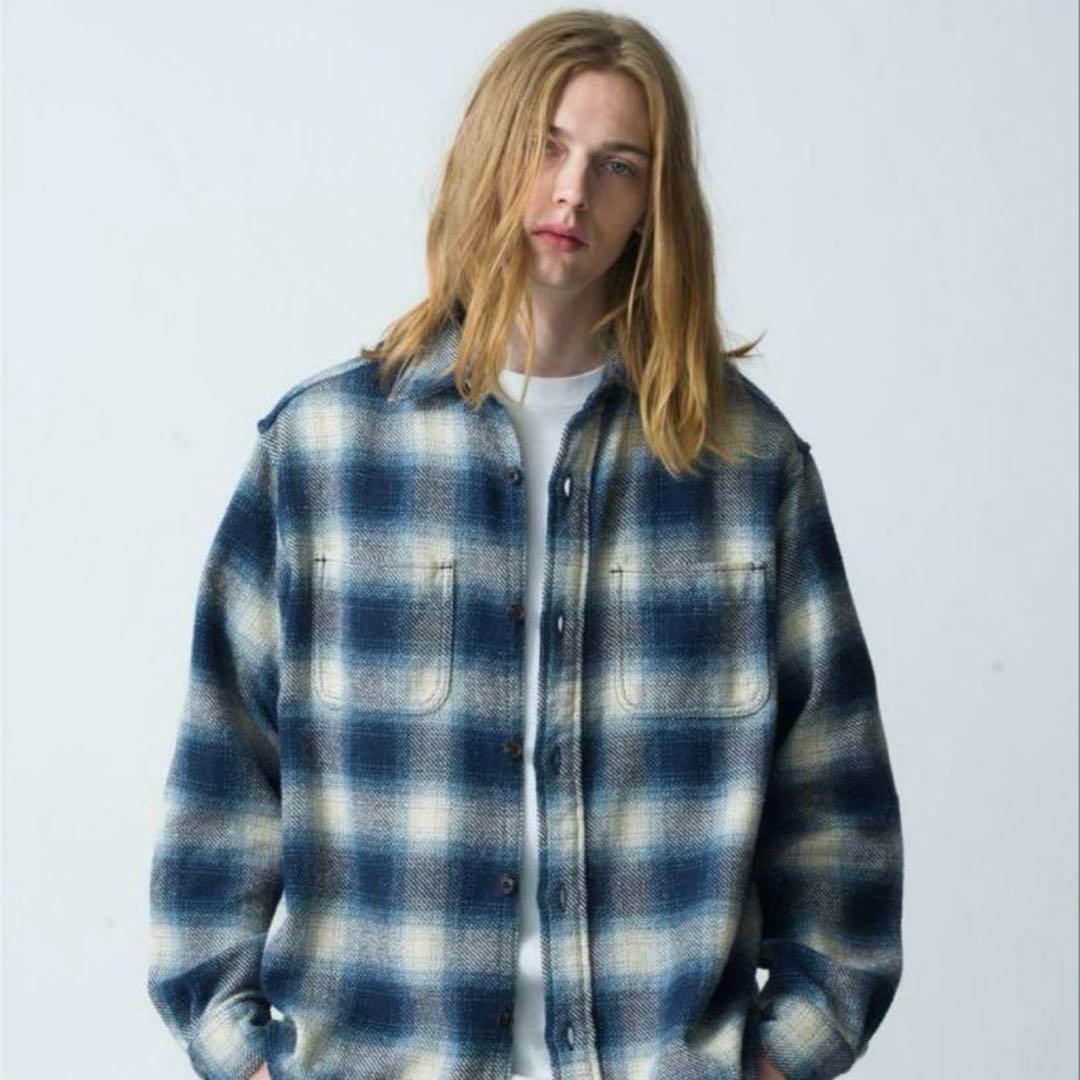 rhc オンブレチェックシャツ ブルー ロンハーマン 25ss ombre - メルカリ