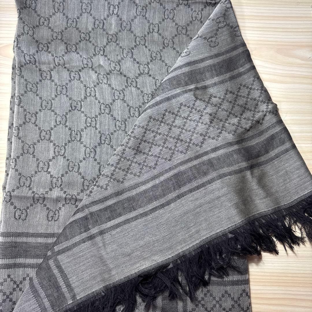GUCCI グレー系 チェック柄 ストール 新品未使用