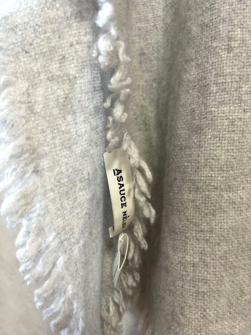 ASAUCE MELER ⭐︎アソースメレウールストール　ライトグレー