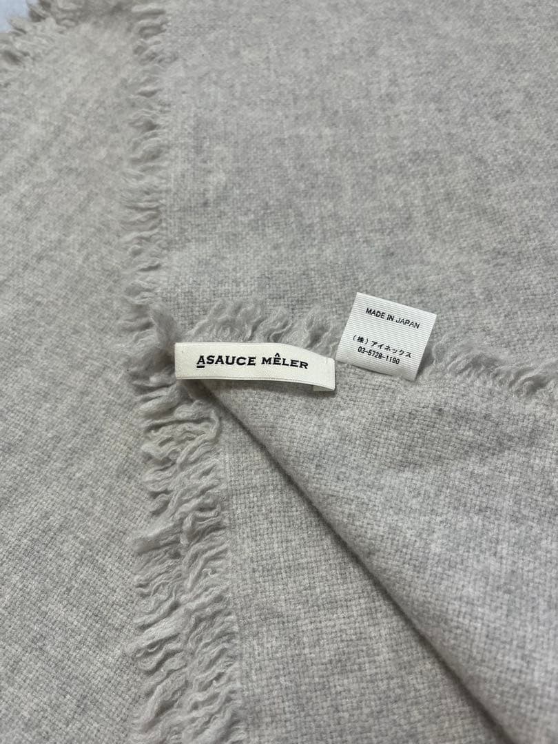 ASAUCE MELER ⭐︎アソースメレウールストール　ライトグレー