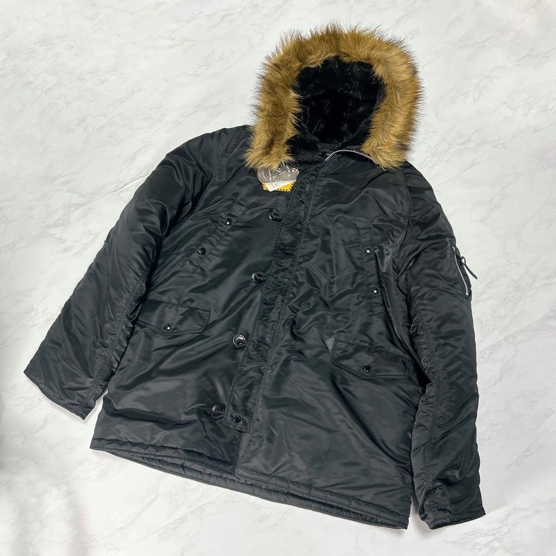 新品タグ付き✨Alpha Industries N-3B 希少4Lサイズ　黒