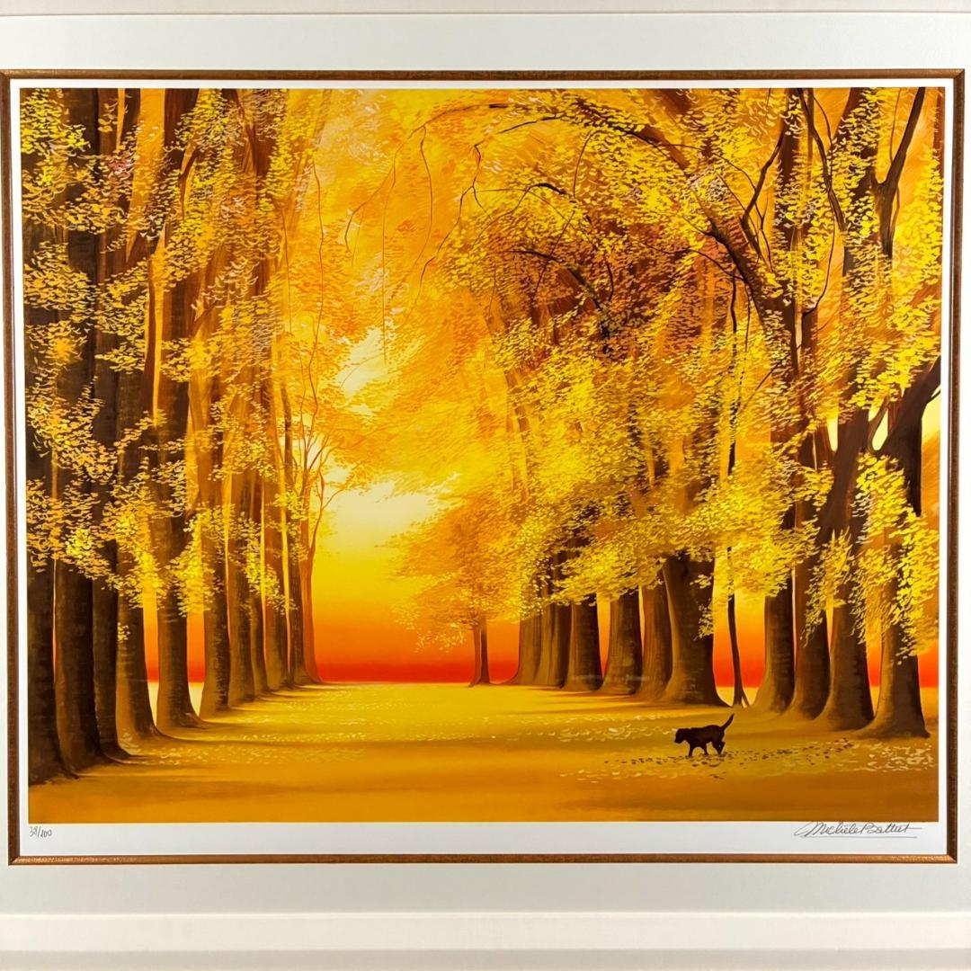 美品 ミッシェル・バテュ「フォーシーズン秋」シルクスクリーン 大作