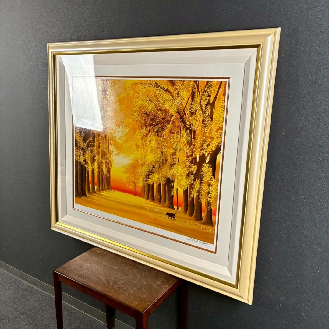 美品 ミッシェル・バテュ「フォーシーズン秋」シルクスクリーン 大作