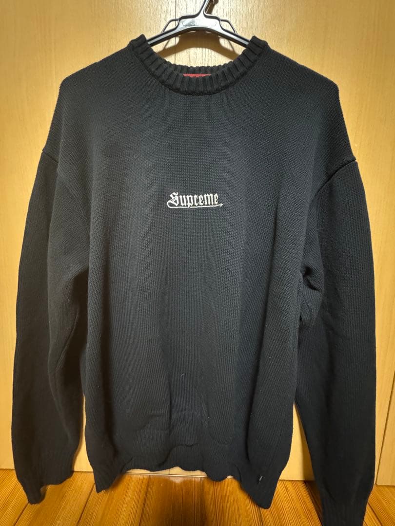 Supreme ブラック ニットセーター M