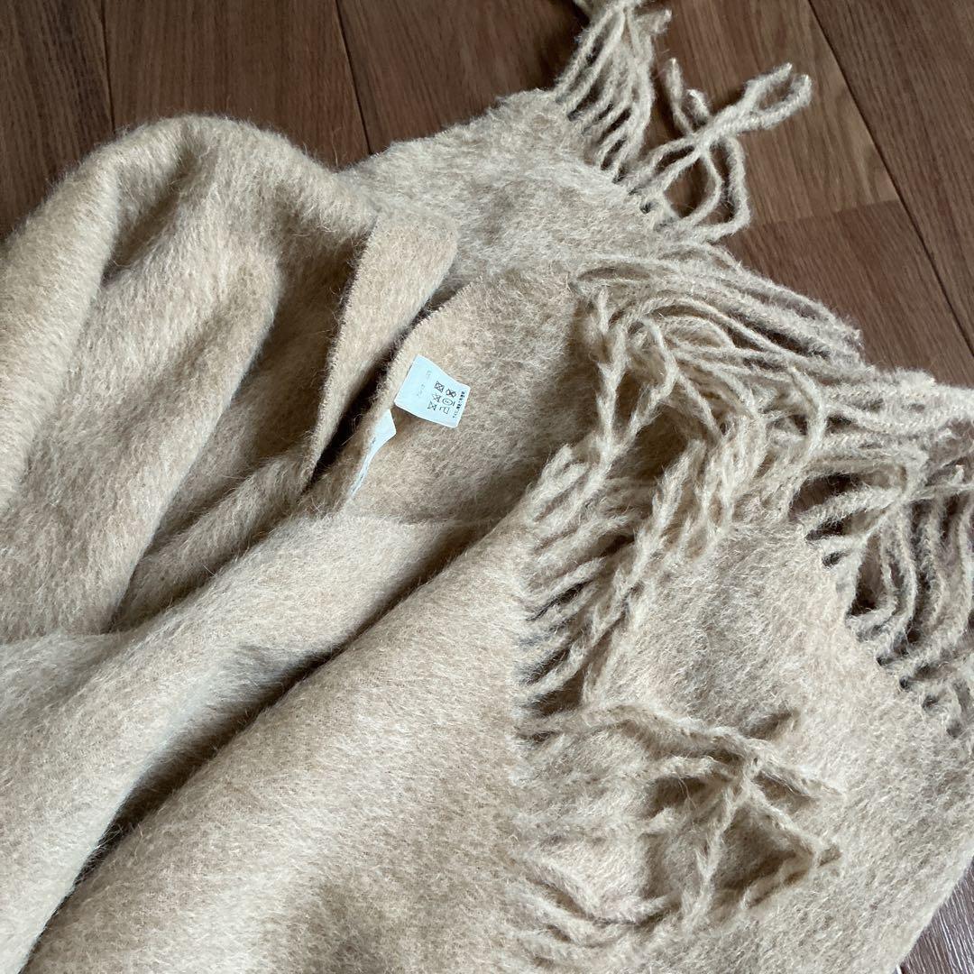 ASAUCE MÊLER ベージュ ストール フリンジ付き - 小物オンライン